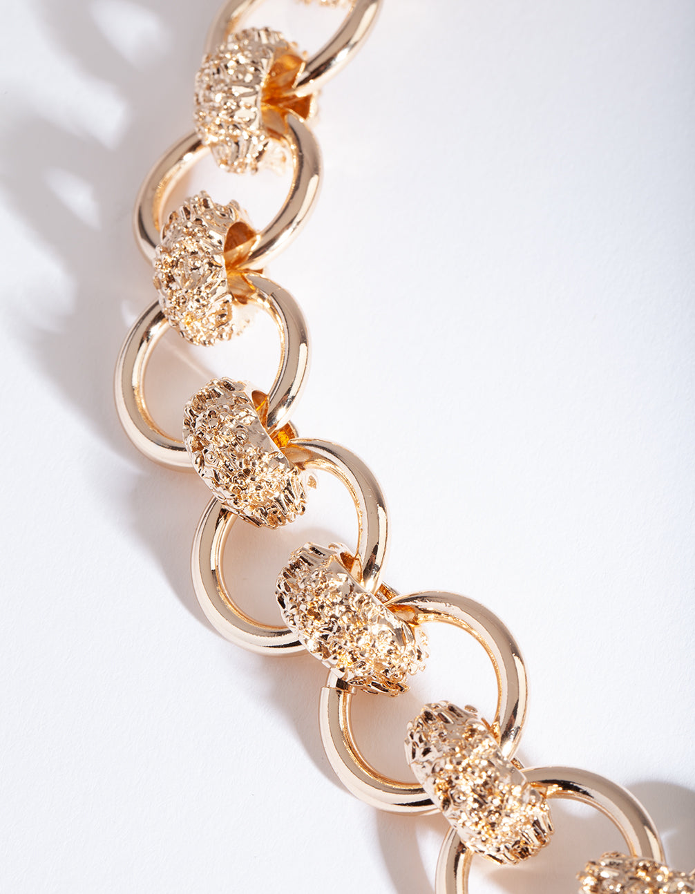 Gold Crater Link Necklace