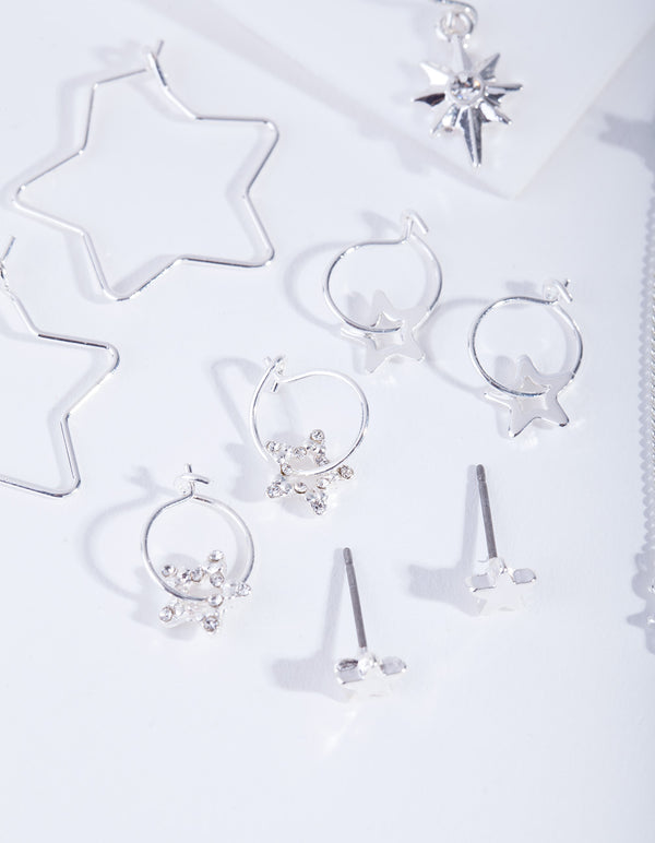 Silver Star Earring Pack