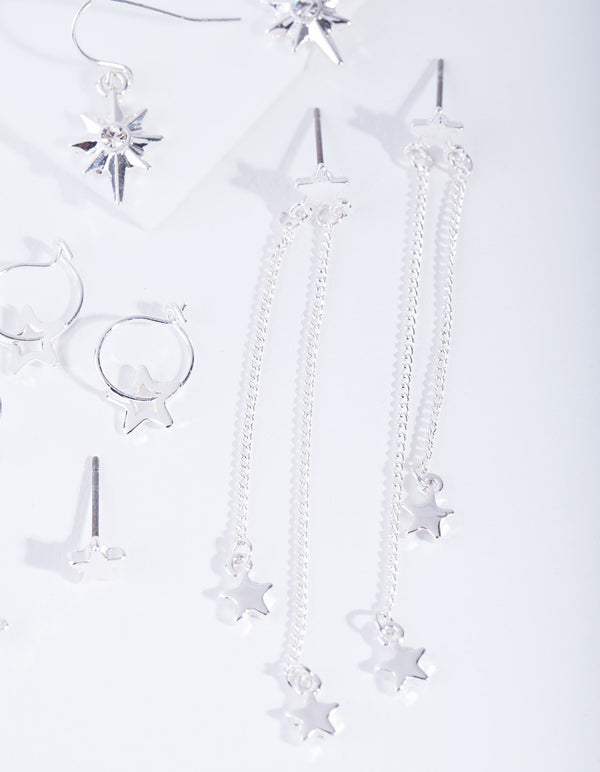 Silver Star Earring Pack