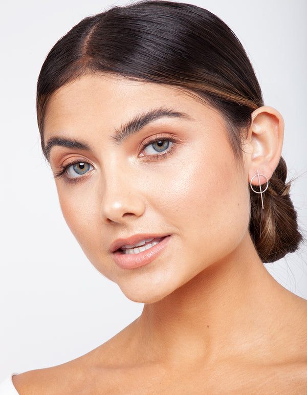 Sterling Silver Stick Drop Earrings