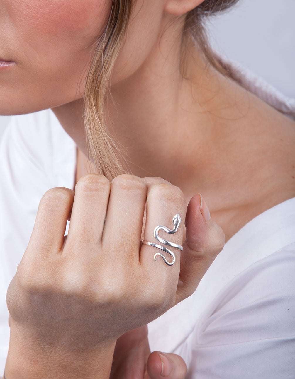 Sterling Silver Snake Ring