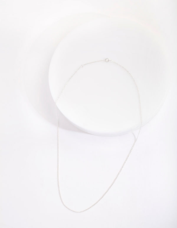 Sterling Silver 45cm Plain Chain Necklace