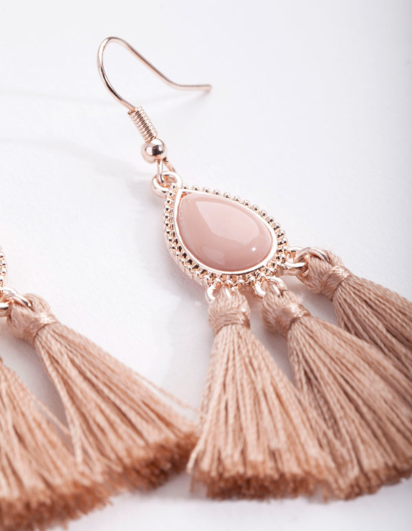 Blush Tassel Earrings