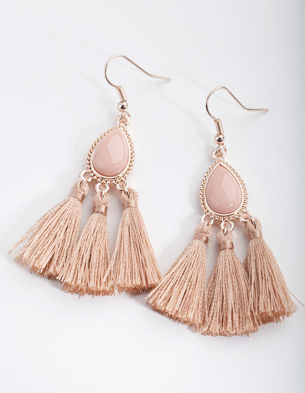 Blush Tassel Earrings