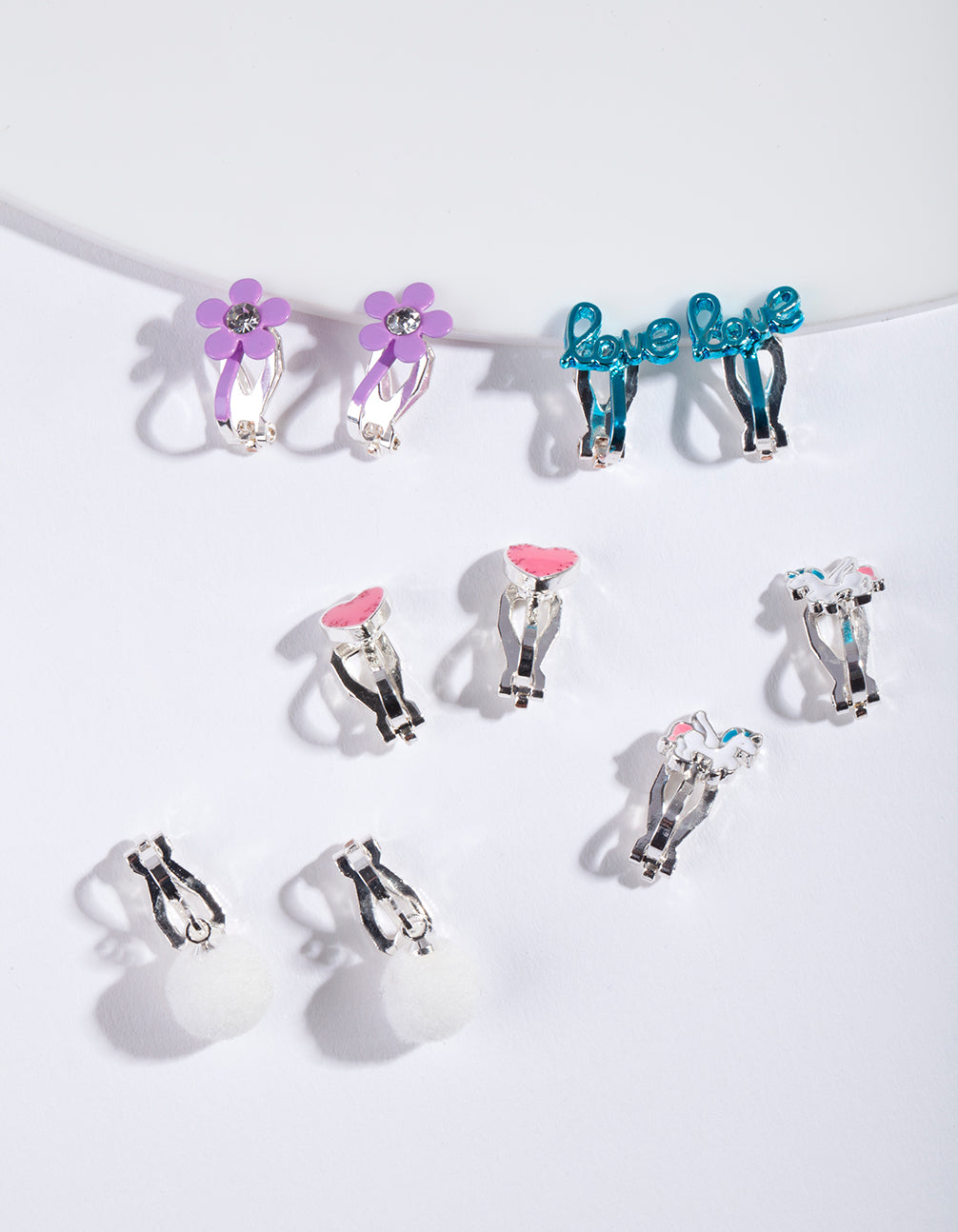 Kids Flower Clip-On Earring 5-Pack