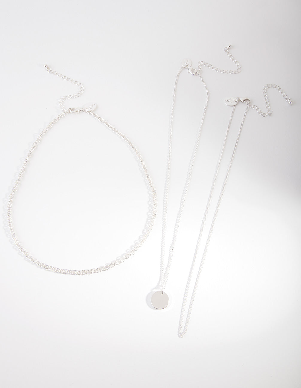 Silver Layered Chain Necklace