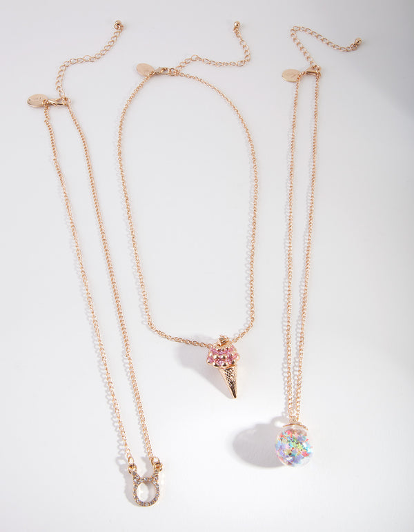 Kids Ice Cream Shaker Necklace Pack