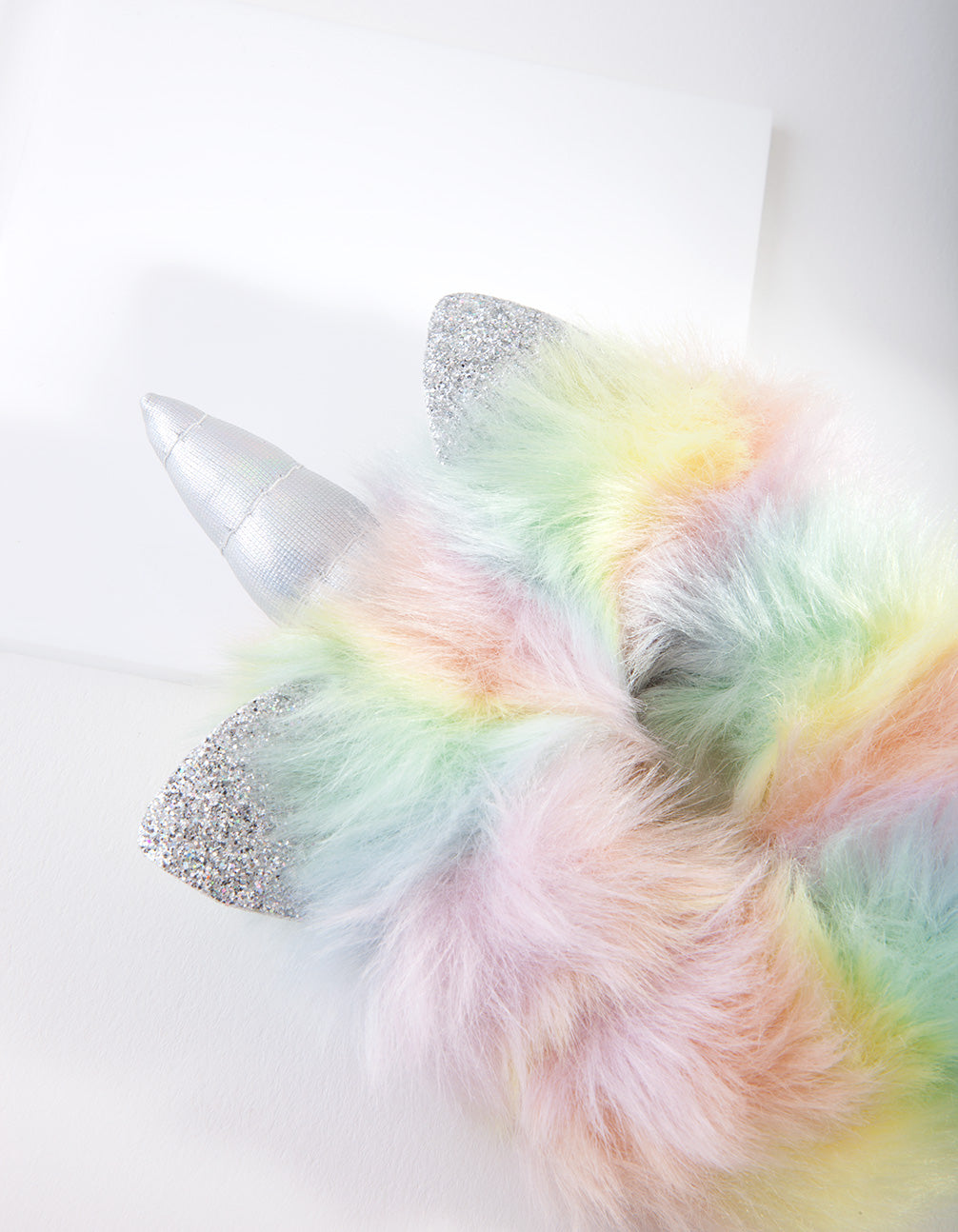 Kids Fabric Rainbow Unicorn Scrunchie