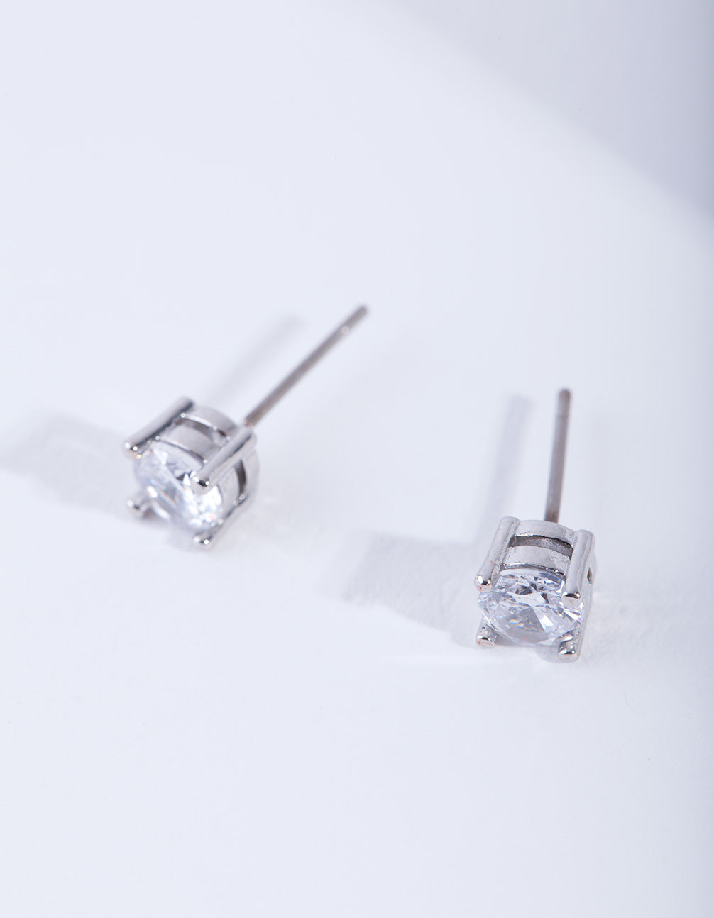 Cubic Zirconia Round Stud Earrings