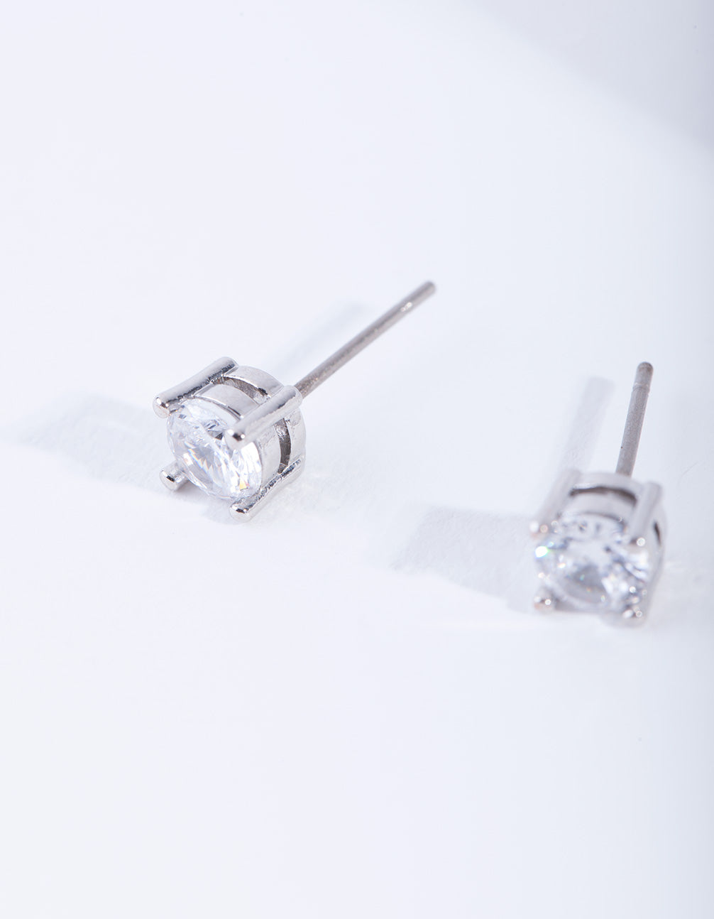 Cubic Zirconia Round Stud Earrings