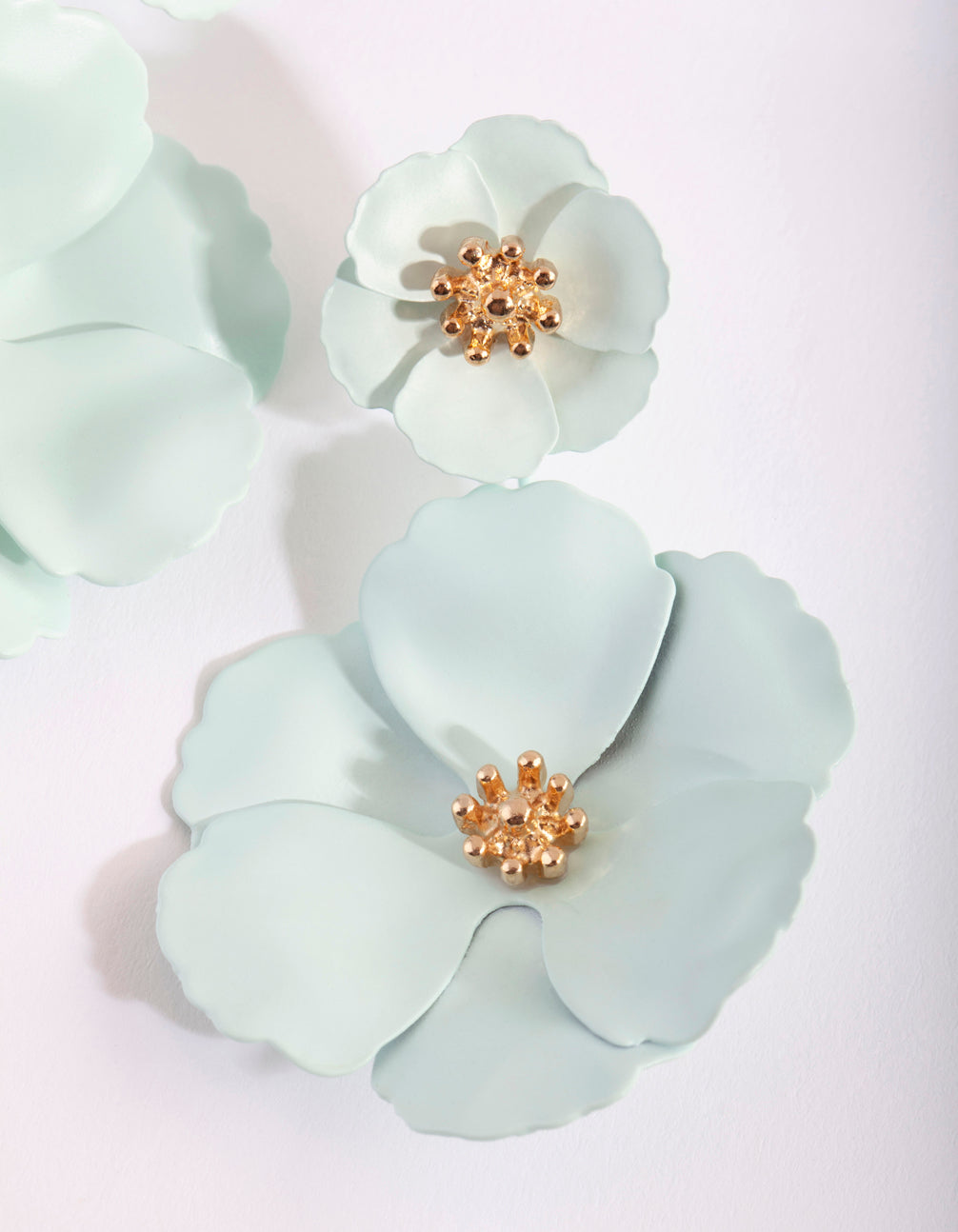 Blue Flower Wrap Earrings