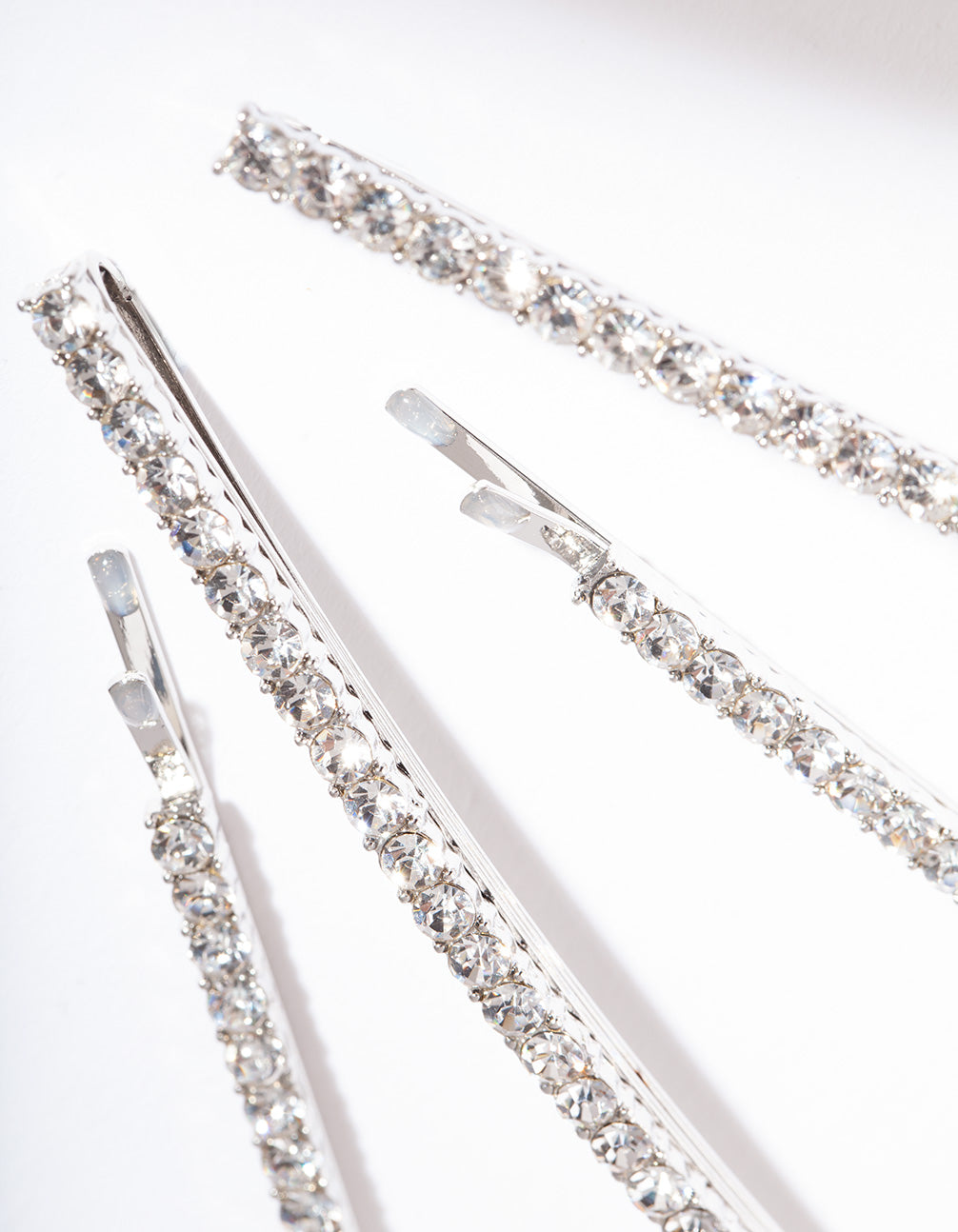 Rhodium Diamante Pin 4-Pack