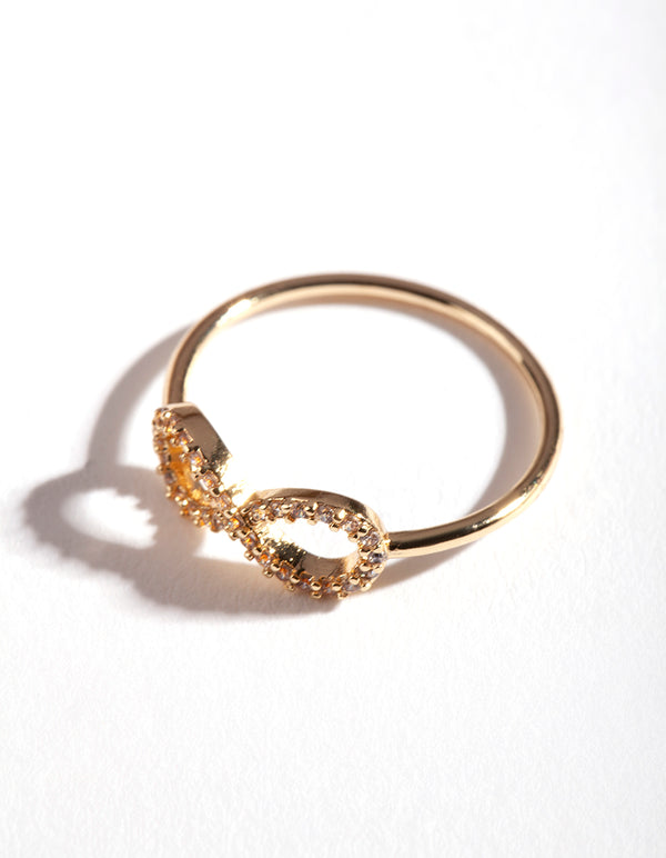 Gold Cubic Zirconia Eternity Ring