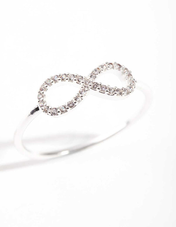 Silver Cubic Zirconia Infinity Ring