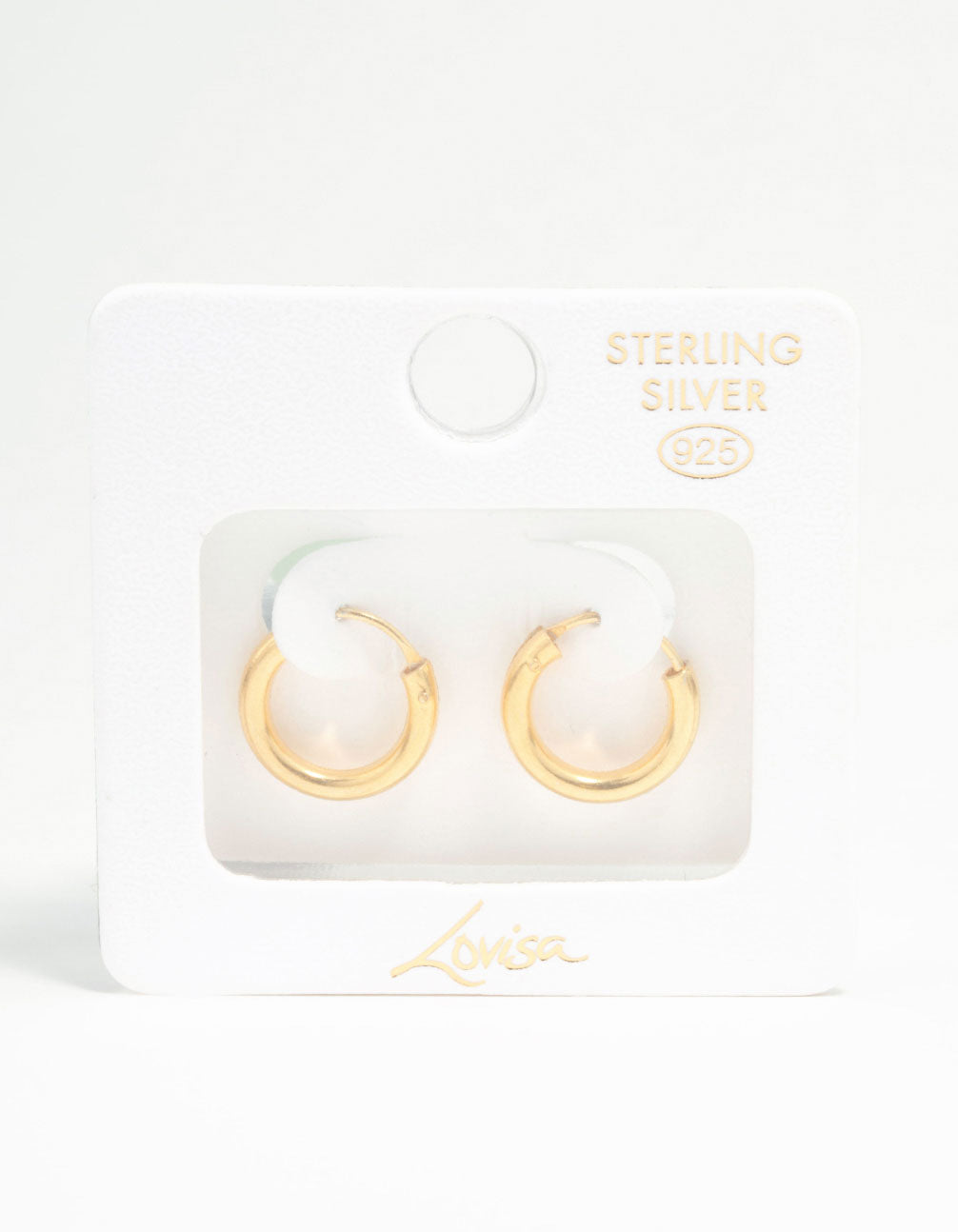 Gold Plated Sterling Silver Large Huggie Earrings