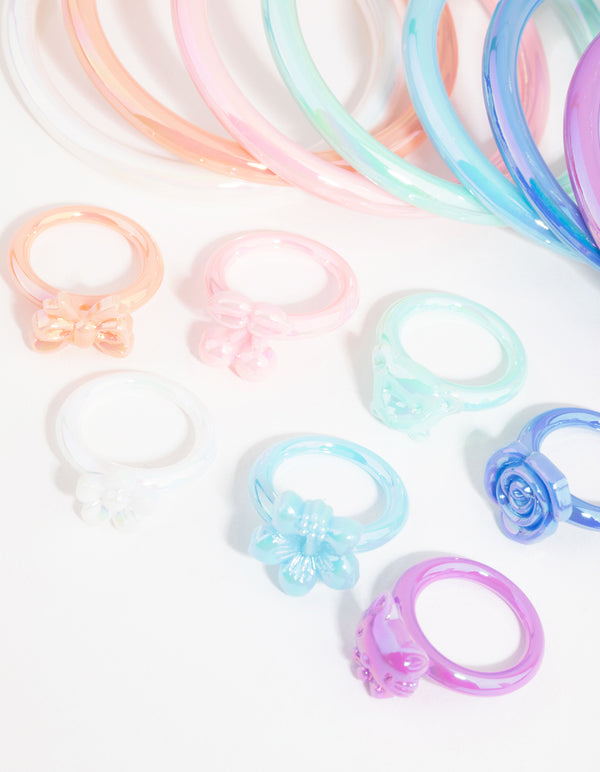 Kids Pastel Bangle & Ring Set