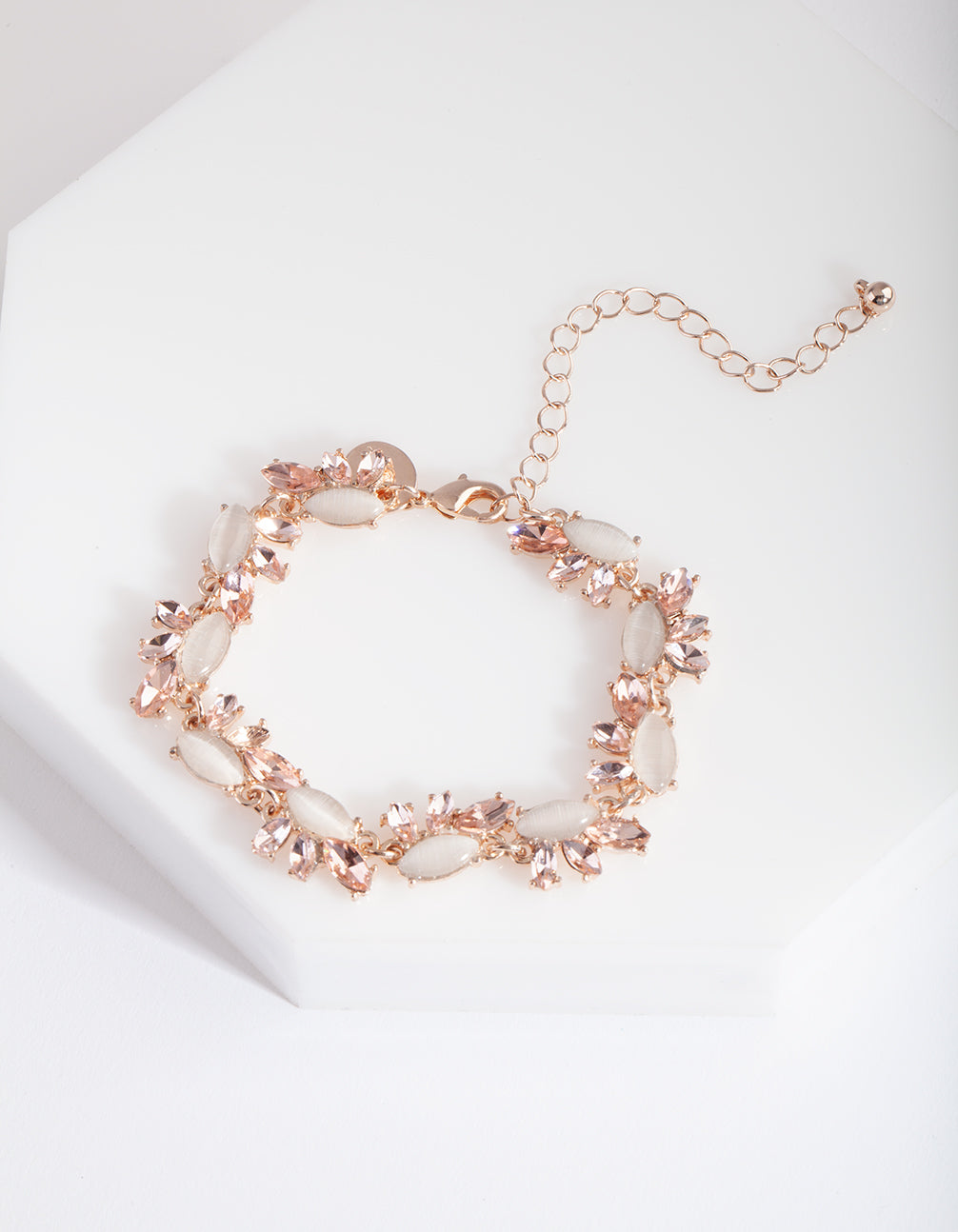 Rose Gold Pink Gem Bracelet