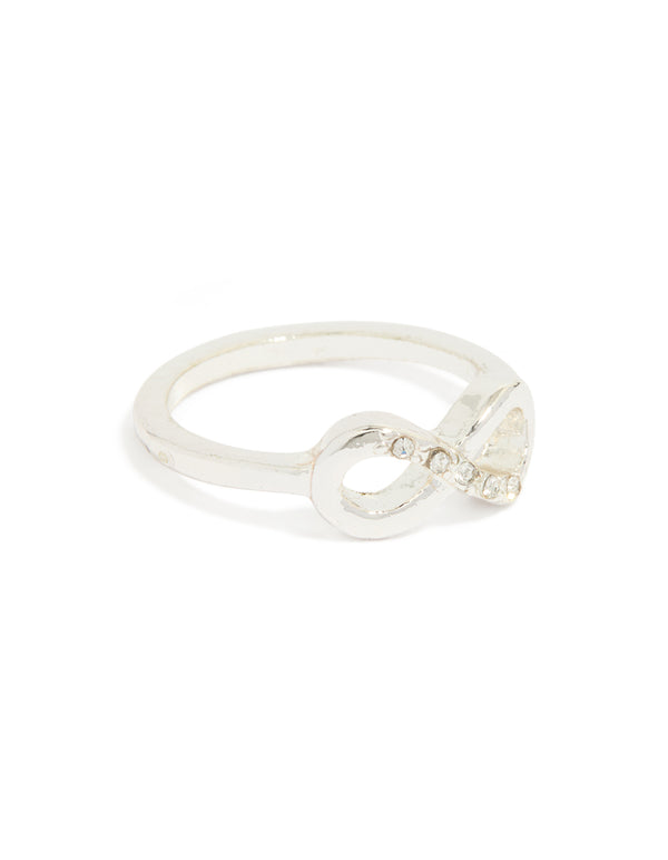 Silver Diamante Infinity Ring