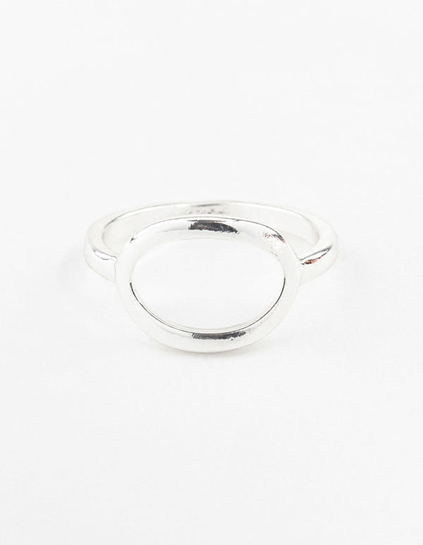 Silver Open Oval Ring