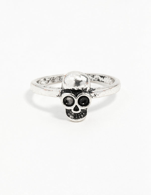 Silver Mini Skull Ring