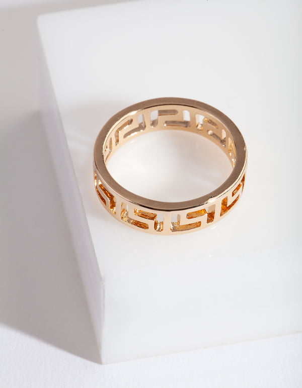 Gold Mini Cut-Out Ring