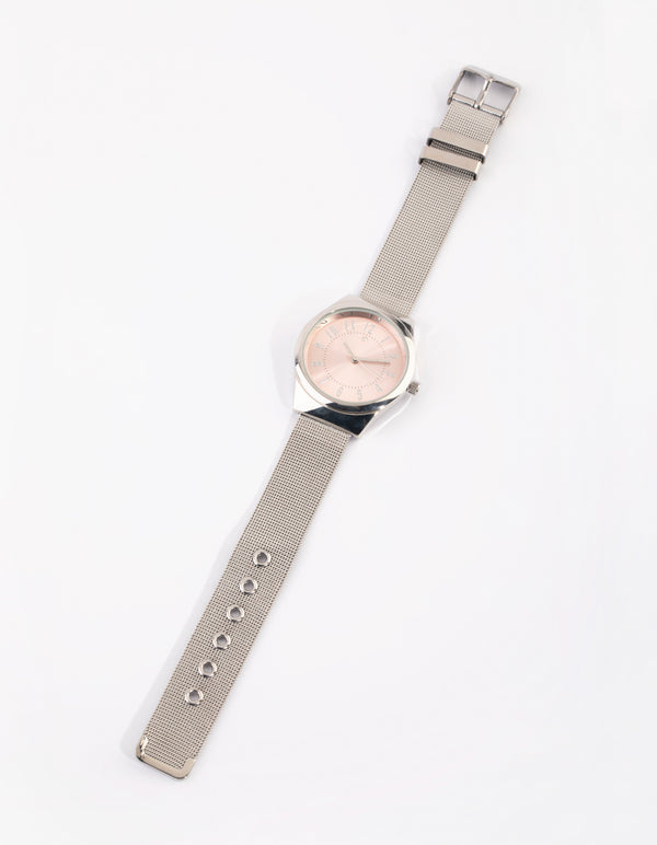 Silver Mini Diamante Detail Watch