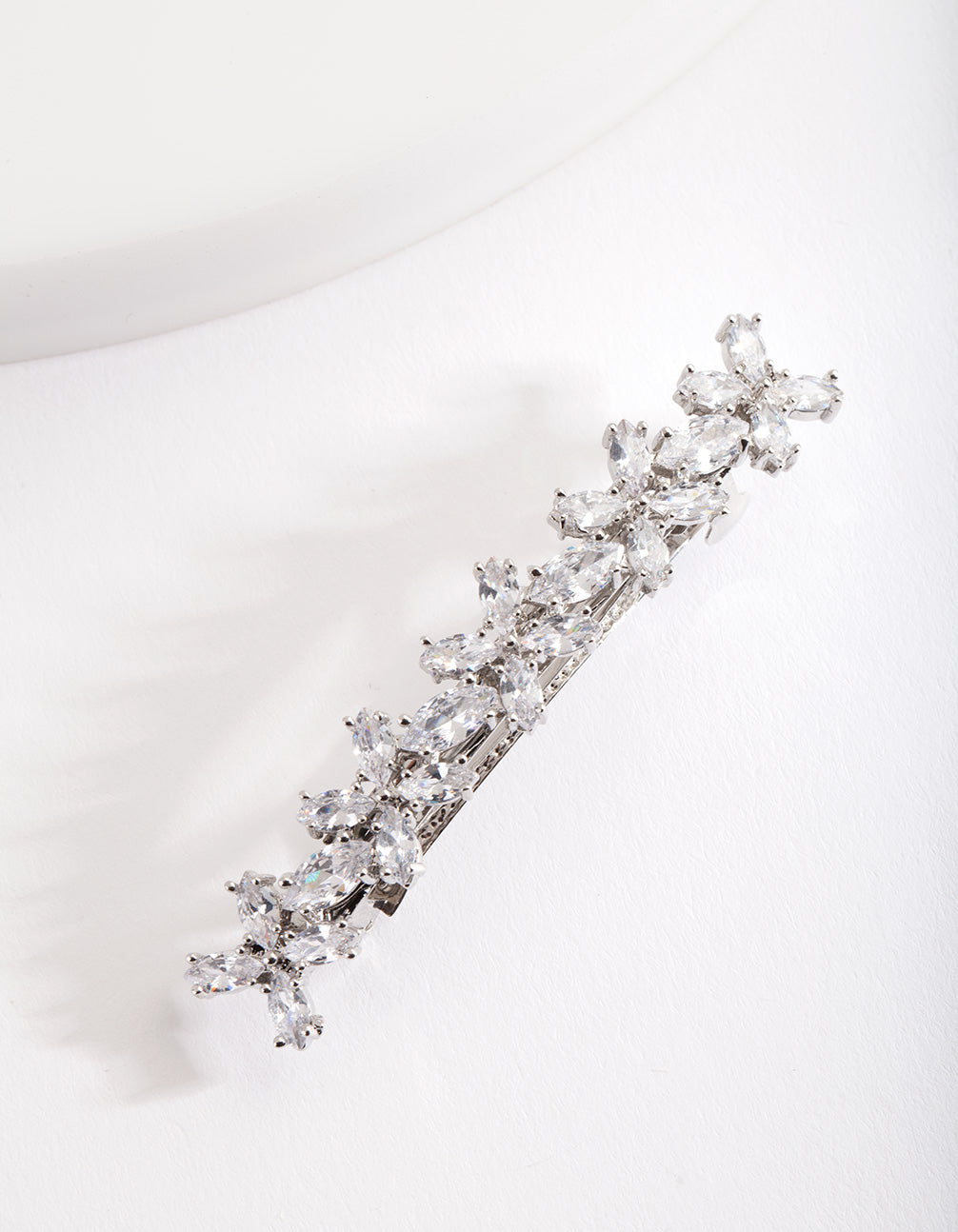 Cubic Zirconia Flower Clip
