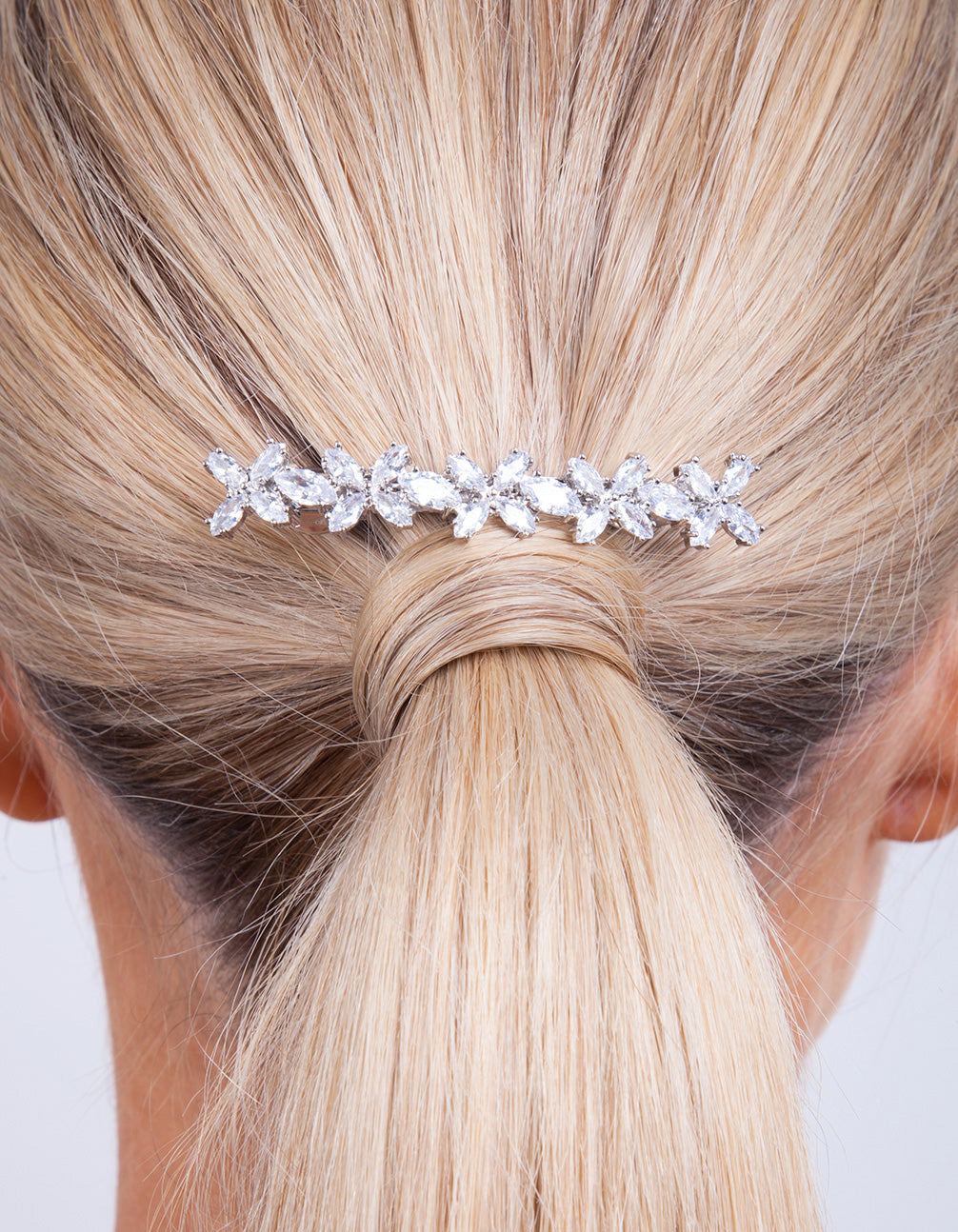 Cubic Zirconia Flower Clip