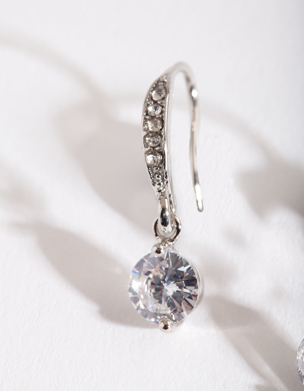 Silver Cubic Zirconia Drop Earrings