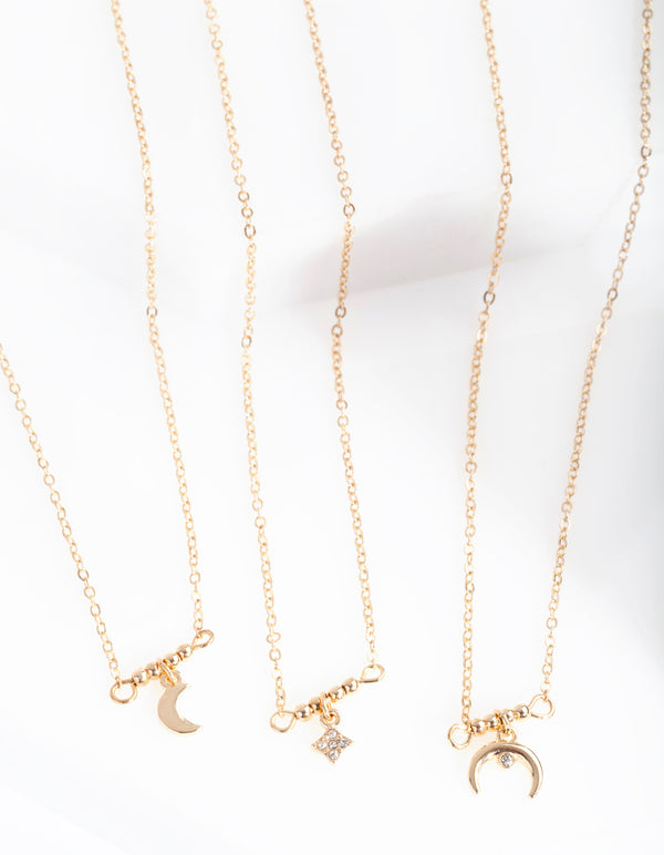 Mixed Metal Starry Nights Necklace Set