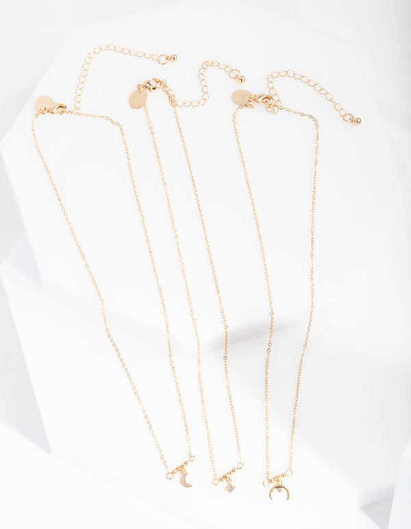 Mixed Metal Starry Nights Necklace Set