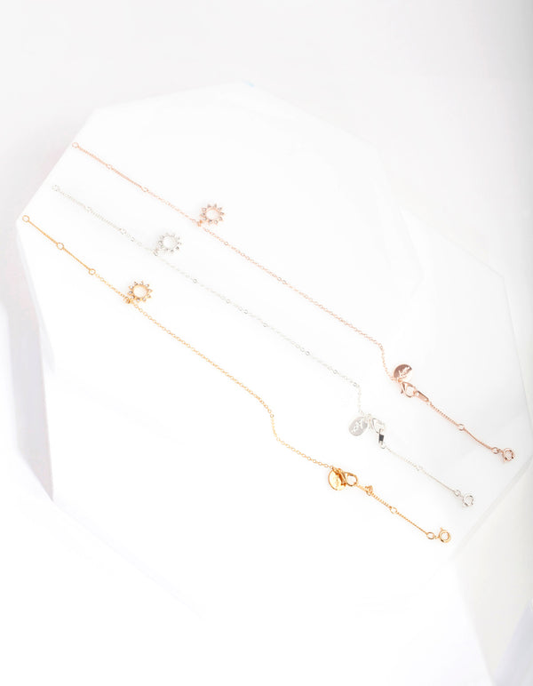Mixed Metal Sun Bracelet Anklet Pack