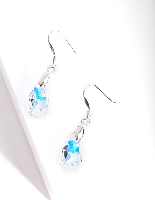 Silver Swarovski Small Drop Earring