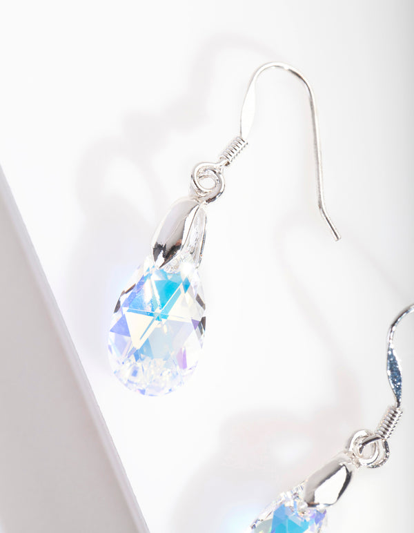 Silver Swarovski Small Drop Earring