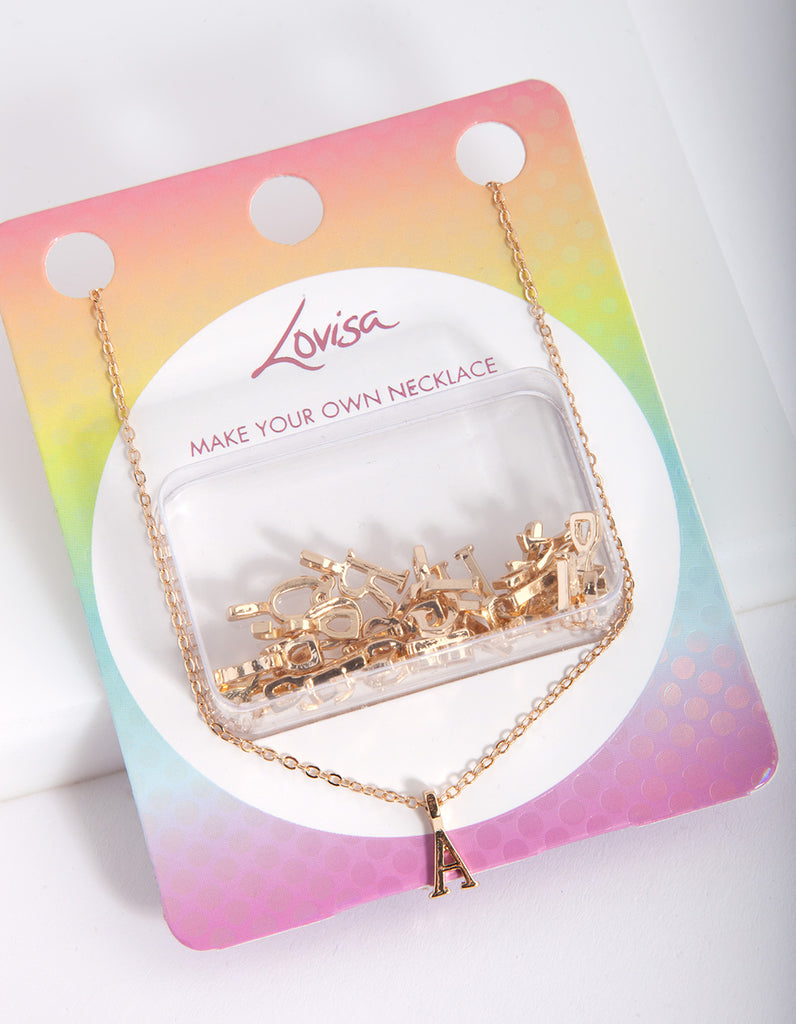 Kids Gold Make Your Own Letter Necklace Lovisa1