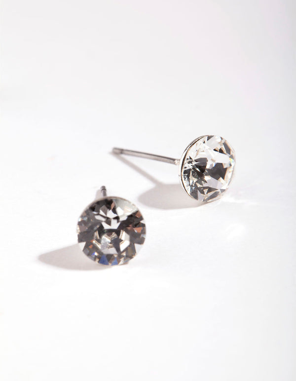 Silver Diamond Simulant Graduating Earring Pack