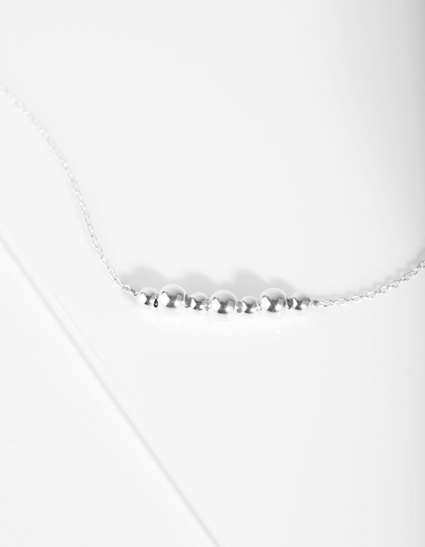 Sterling Silver Graduating Bead Bracelet Anklet