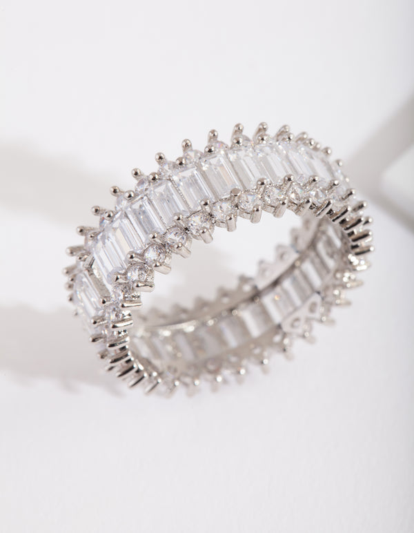 Cubic Zirconia Baguette Ring