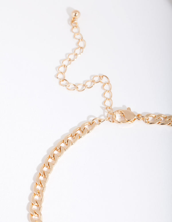 Gold 5mm Curb Chain Anklet