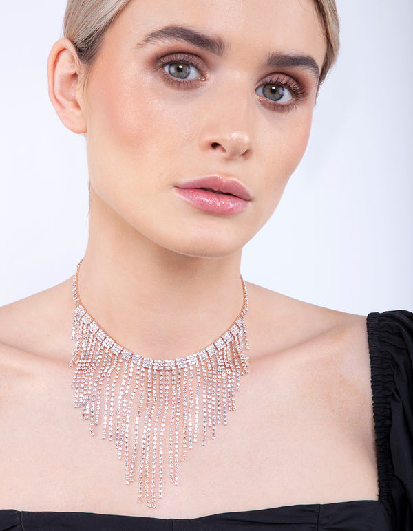 Rose Gold Fringe Choker