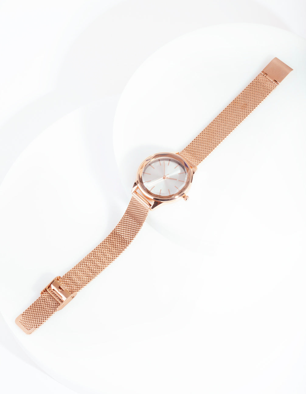 Rose Gold Mesh Watch