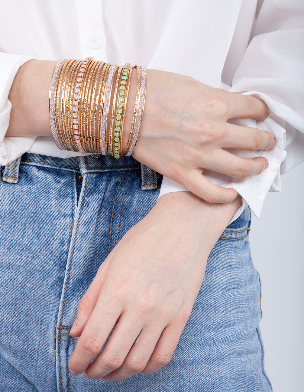 Gold Cupchain & Glitter Bangle 20-Pack