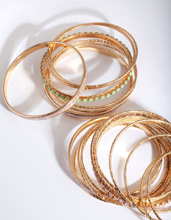 Gold Cupchain & Glitter Bangle 20-Pack