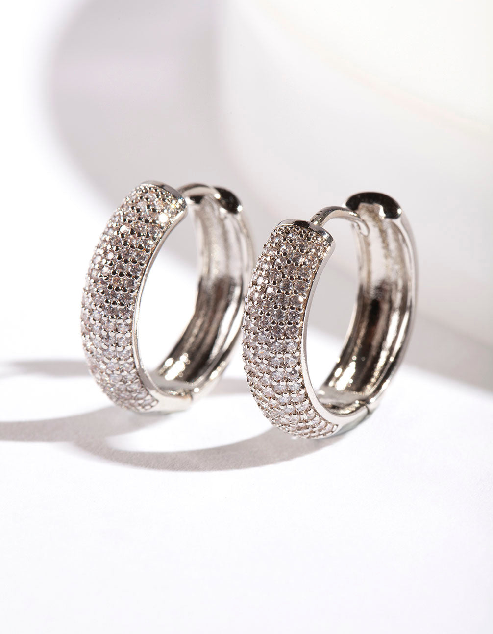 Silver Wide Hoop Earrings