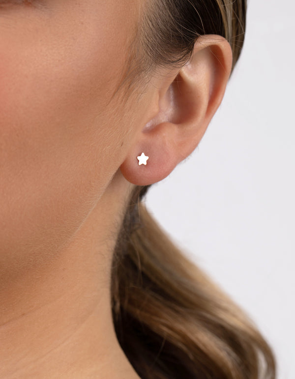 Rose Gold Plated Sterling Silver Celestial Stud Earring Pack