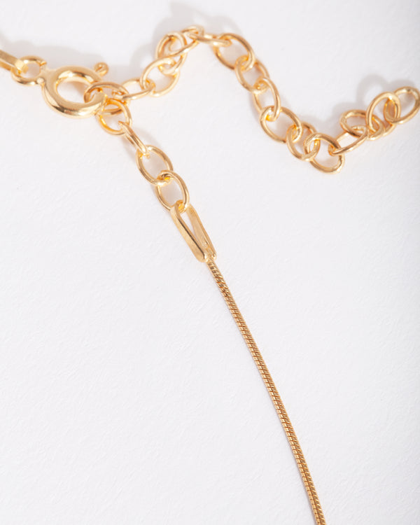 Gold Plated Sterling Silver Snake Chain Choker