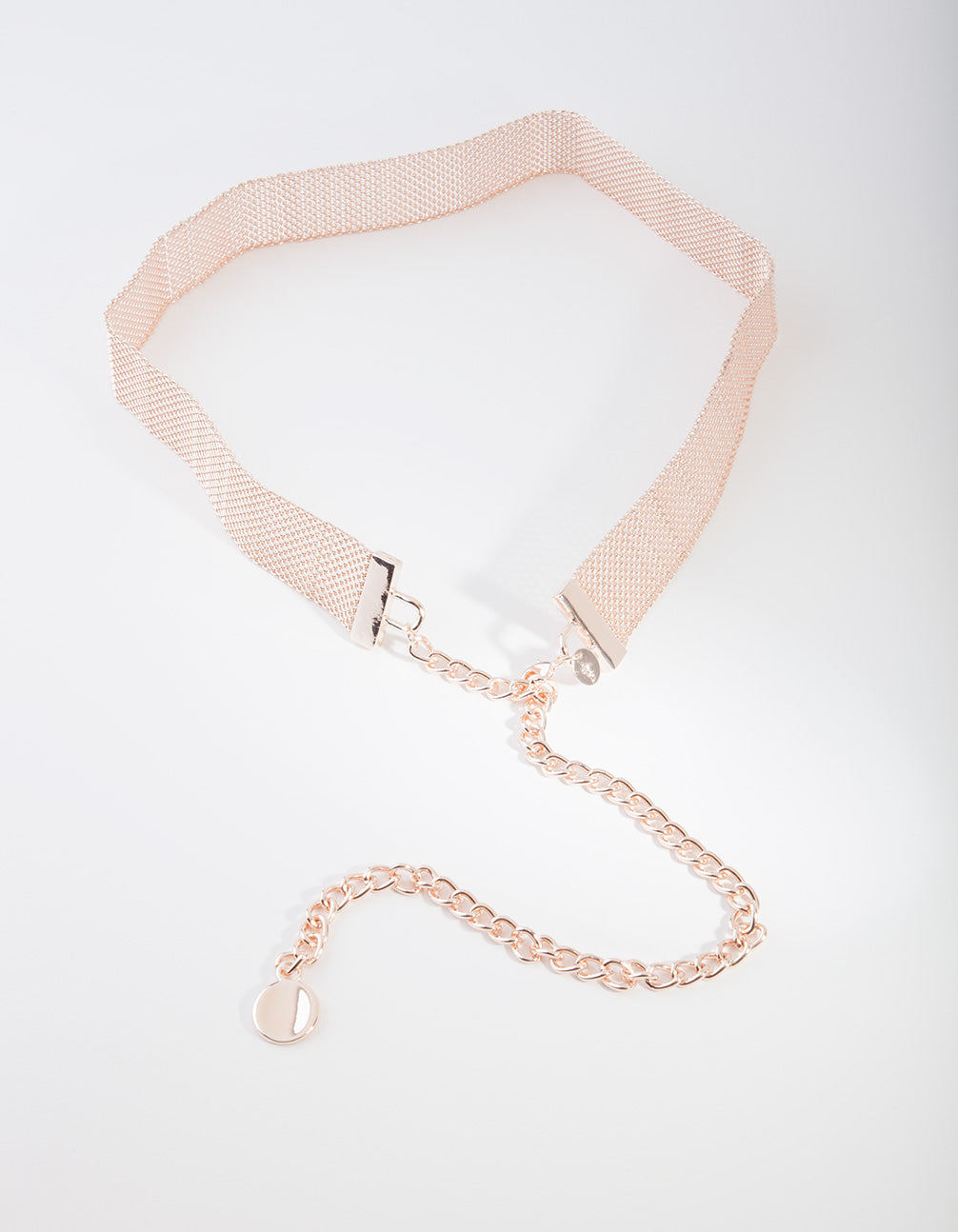 Rose Gold Mesh Chain Belt