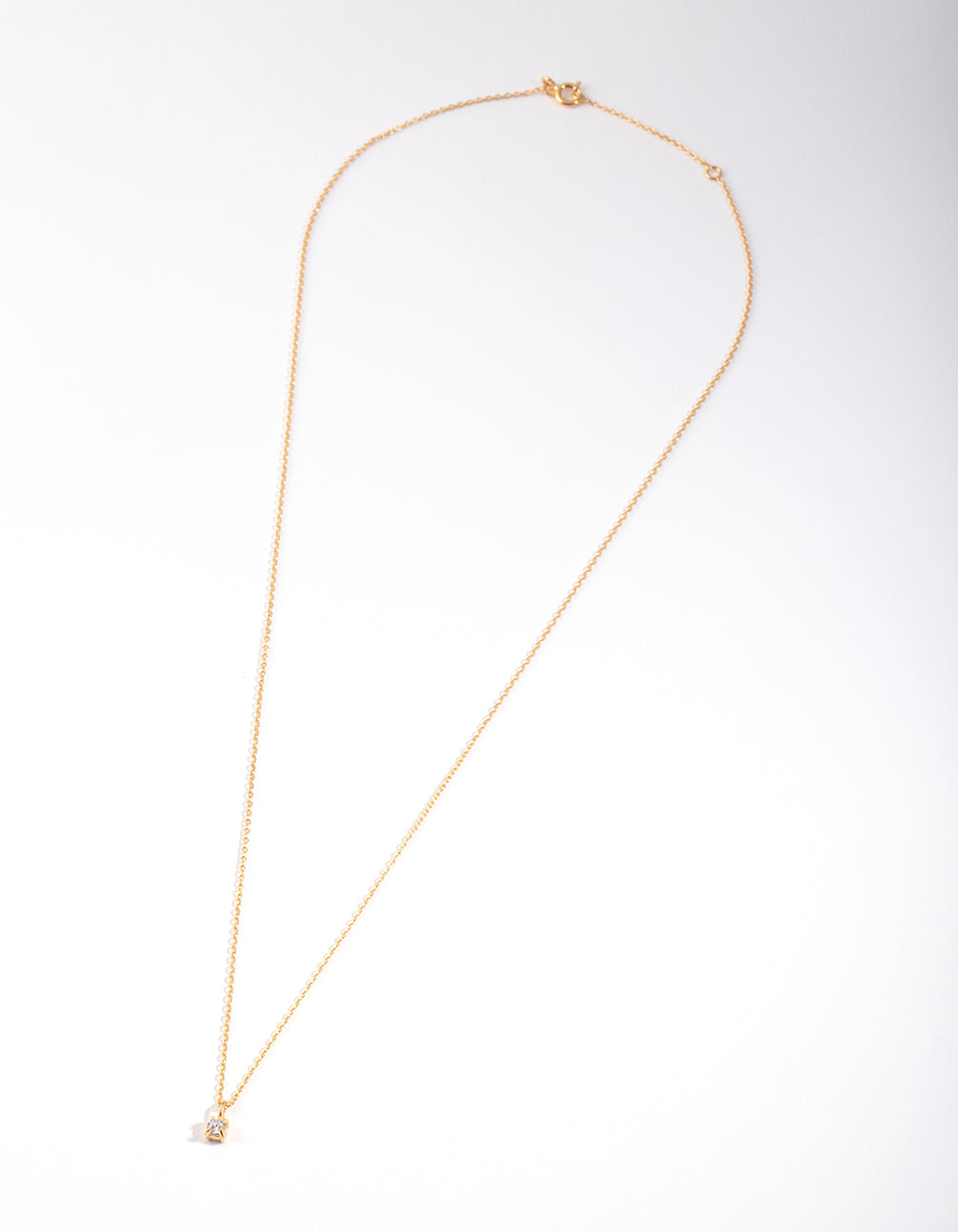 Gold Plated Sterling Silver Baby Cubic Zirconia Necklace