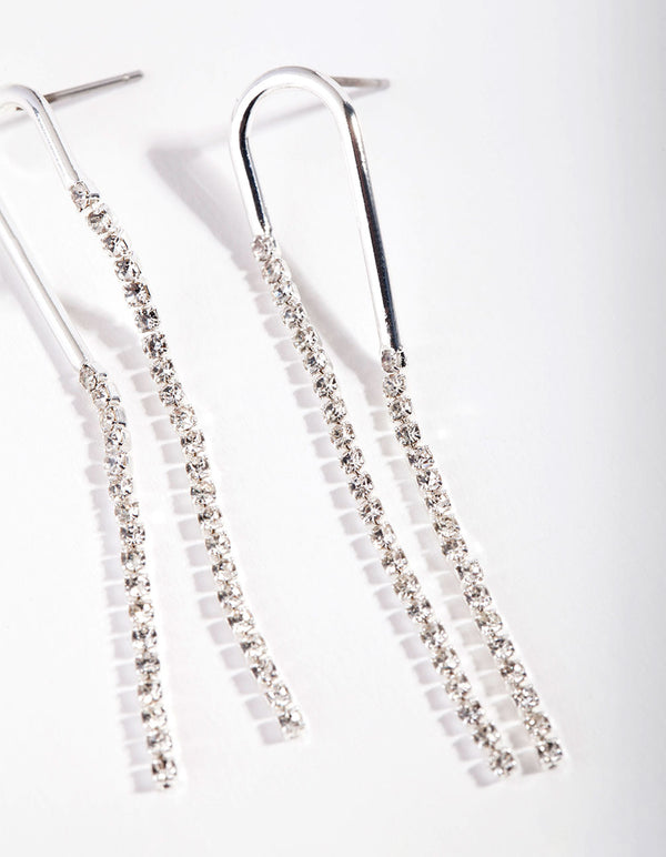 Silver Plated Drop Earrings