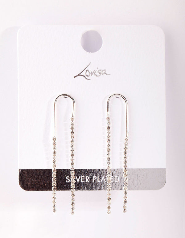 Silver Plated Drop Earrings